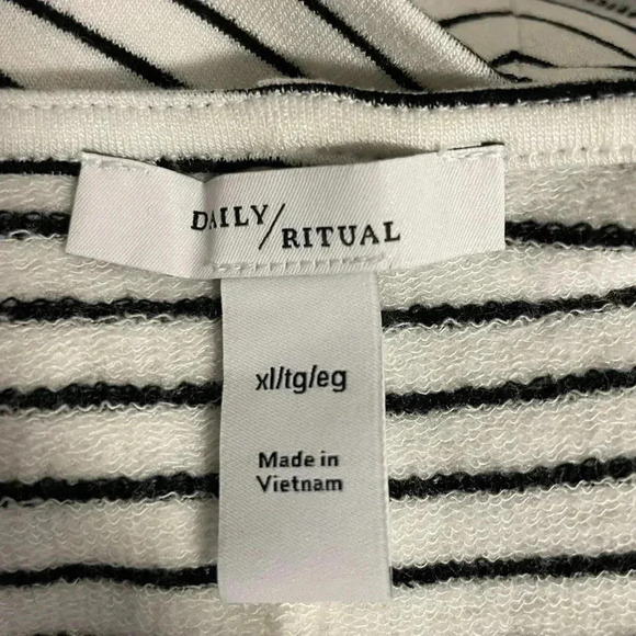 Daily Ritual Black and White Stripe Maxi Dress NEW with tags Size XL - Picture 6 of 7